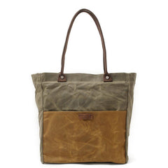 Casual Canvas Leather Black Ladies Mens Shopping Bag Tote Bag Shoulder Bag Tote Purse For Women