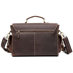 Brown Leather 13 inches SLR Camera Side Bag Messenger Bags HandBag for Men