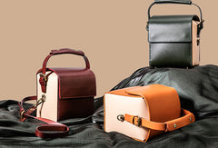 Leather Unique Handbag Box Bag Shoulder Bag Purse For Women