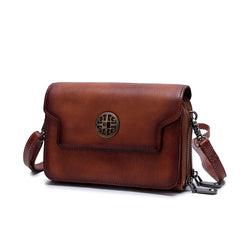 Vintage Leather Brown Womens Small Shoulder Purse Red Shoulder Bag Green Crossbody Purse For Women