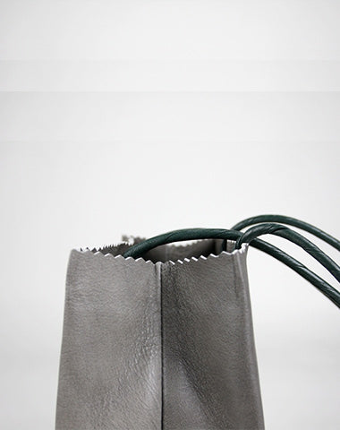 Cute Womens Small Gray Leather Shoulder Tote Bag Small Best Tote Shopper Bag Purse for Ladies