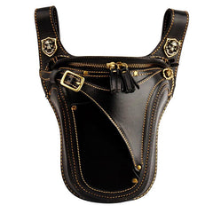 Leather Belt Pouches Mens Small Cases Waist Bag Hip Pack Belt Bag for Men