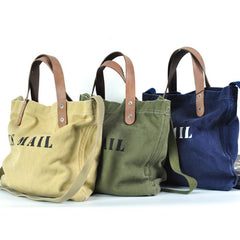 Blue Fashion Canvas Mens Womens Tote Handbag Messenger Bags Green Shoulder Tote Bag For Men and Women