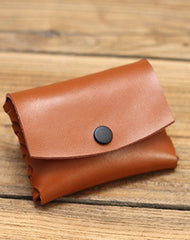 Cute Leather Card Holders Green Women Coin Wallets Handmade Card Wallet For Women