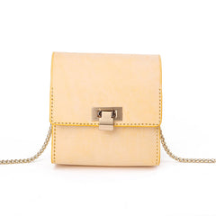 Cute Leather Womens Mini Chain Crossbody Purse Makeup Tiny Chain Shoulder Bags for Women