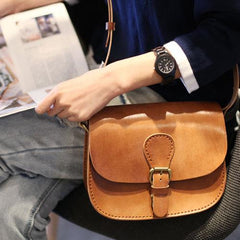 Women's Satchel Purse Brown Leather Satchel Purse - Annie Jewel