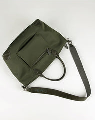 Green Womens Nylon Shoulder Tote Green Nylon Handbag Shoulder Purse for Ladies