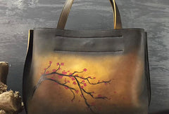 Genuine Leather Handbag Vintage Painted Bag Crossbody Bag Shoulder Bag Purse For Women