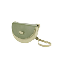 Cute Leather Red Green Womens Mini Saddle Purse Saddle Shoulder Bag for Women