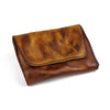 Vintage Brown Leather Men's Small Wallet Card Wallet Black billfold Front Pocket Wallet For Men