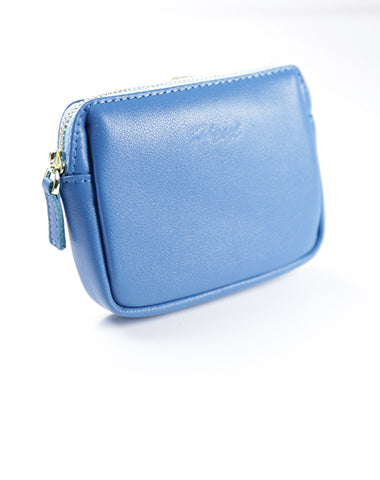Cute Women Tan Leather Mini Zip Billfold Wallet Coin Wallet Small Zip Change Wal CH00492090