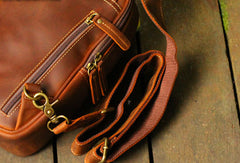 Genuine Leather Mens Cool Messenger Bag iPad Bag Chest Bag Bike Bag Cycling Evelope Cluth Bag For Men - EverHandmade