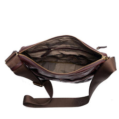 Handmade Black Wrinkled Leather Men Postman Bag Coffee Cool Courier Bag Messenger Bag One Shoulder Backpack For Men