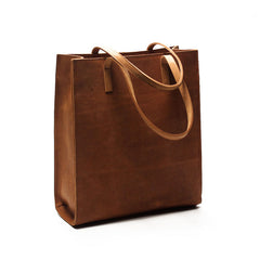 Vintage WOMENs LEATHER Tote Bag Stylish Leather Work Tote Purses FOR WOMEN