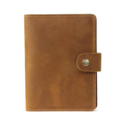 Cool Leather Mens Small Passport Wallet Slim billfold Travel Wallets for Men