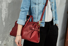 Handmade Genuine Leather Large Handbag Shopper Bag Crossbody Bag Shoulder Bag Purse For Women