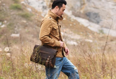 Handmade leather mens Briefcases Messenger bags Vintage Laptop Briefcases Business Briefcases - EverHandmade