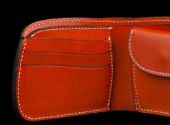 Handmade Leather Bifold Mens Small Wallet Cool Slim Wallet billfold Wallet for Men