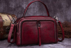 Vintage Leather Handbag Tassel Shoulder Bag Crossbody Bag Purses For Women