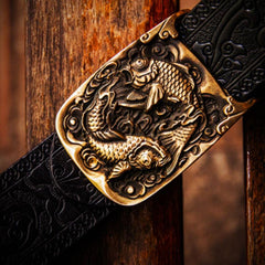 Handmade Cool Leather Mens Belt Leather Men Black Belts for Men