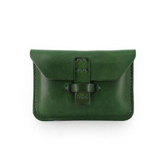 Handmade Leather Mens Front Pocket Wallet Card Wallets Small Change Wallets for Men