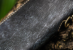 Handmade leather Geneisha biker wallet clutch zip long wallet black leather men phone - EverHandmade