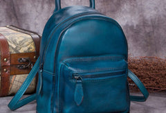 Vintage Leather Womens Backpack Bag School Vintage Backpack Purse for Women - EverHandmade