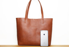 Handmade Genuine Leather Handbag Tote Bag Shopper Bag Shoulder Bag Purse For Women