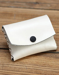 Cute Leather Card Holders Green Women Coin Wallets Handmade Card Wallet For Women