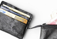 Cool Mens Leather long wallet for men zipper clutch vintage wallet for men