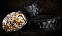 Handmade Black Leather Mens Belts Custom Cool Leather Belt for Men