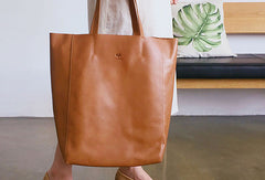 Handmade Leather Handbag Tote Bag Shopper Bags Shoulder Bags Purse For Women