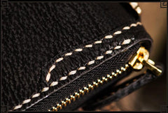 Handmade Leather Tibetan Mens Biker Chain Wallets Cool Leather Wallet Long Chain Wallets for Men