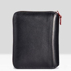 Handmade Leather Mens Cool Long Leather Wallet Bifold Clutch Wallet for Men