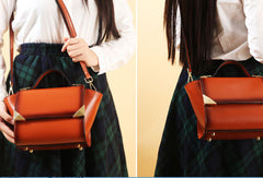Genuine Leather crossbodybag handbag shoulder bag for women leather bag - EverHandmade