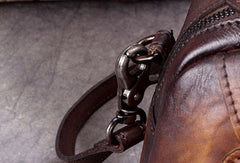 Genuine Leather Handbag Vintage Rivet Crossbody Bag Shoulder Bag Purse For Women