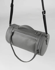 Cute Womens Green Leather Bucket Shoulder Purse Barrel Crossbody Bag Purse for Ladies