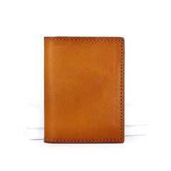 Leather Mens Front Pocket Wallet Small Card Wallet Change Wallets for Men