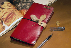 Handmade vintage leather notebook travel book diary journal
