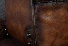 Genuine handmade Leather backpack bag shoulder bag girls women leather purse - EverHandmade