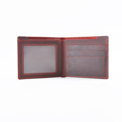 Vintage Mens Brown Leather's Bifold Small Wallet Black billfold Front Pocket Wallet For Men