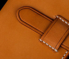 Handmade Leather Men Leather Long Wallet Cool Long Wallets for Men