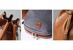 Genuine Leather bucket bag shoulder bag for women leather crossbody bag - EverHandmade