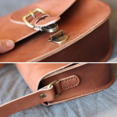 Women's Satchel Purse Brown Leather Satchel Purse - Annie Jewel