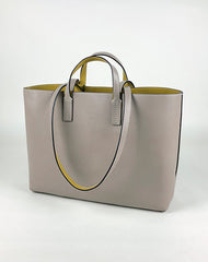 Womens Khaki Leather Shoulder Tote Bags Best Tote Handbag Shopper Bags Purse for Ladies