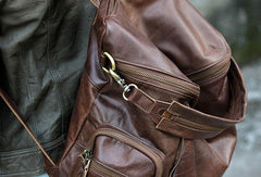 Handmade Leather backpack bag shoulder bag Coffee women leather purse - EverHandmade