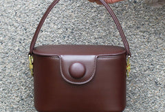 Genuine Leather Doctor Bag Bucket Bag Handbag Shoulder Bag for Women Leather Crossbody Bag - EverHandmade