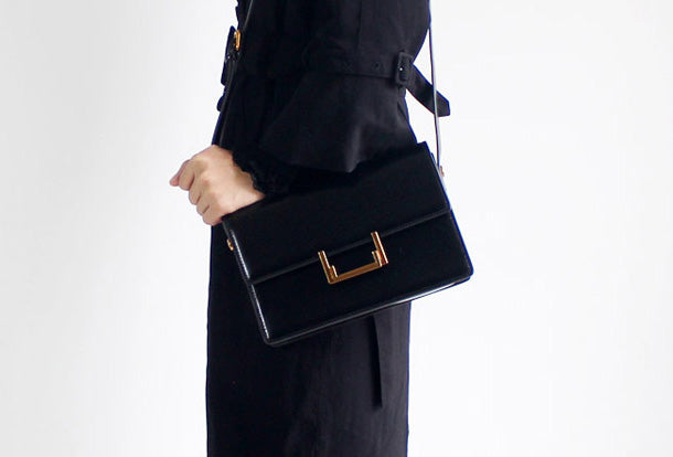 Genuine Leather Saddle Purse Bag Shoulder Bag for Women Leather Crossbody Bag