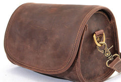 Vintage Leather Saddle Messenger Bag Mens Side Bag Postman Bag For Men