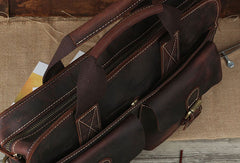 Genuine Leather Messenger Bag Briefcase Bag Cross Body Cool Chest Bag Travel Bag Hiking Bag For Men